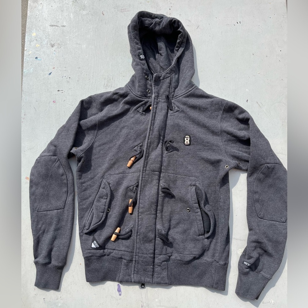 Women's 10.Deep Hoodie Gray S Y2K Hip Hop‎ Streetwear City Heavyweight Toggle